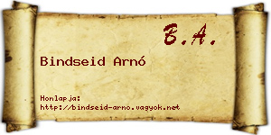 Bindseid Arnó névjegykártya